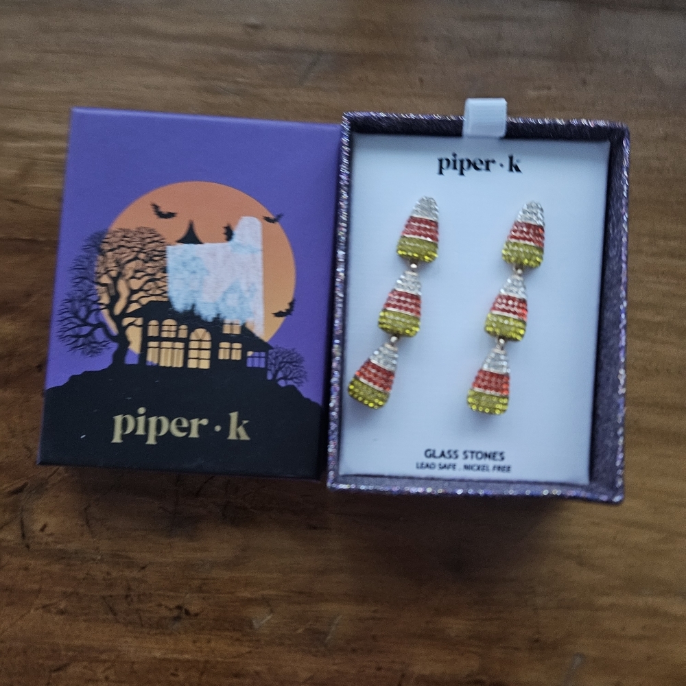 Piper K Colorful Beaded Drop Earrings